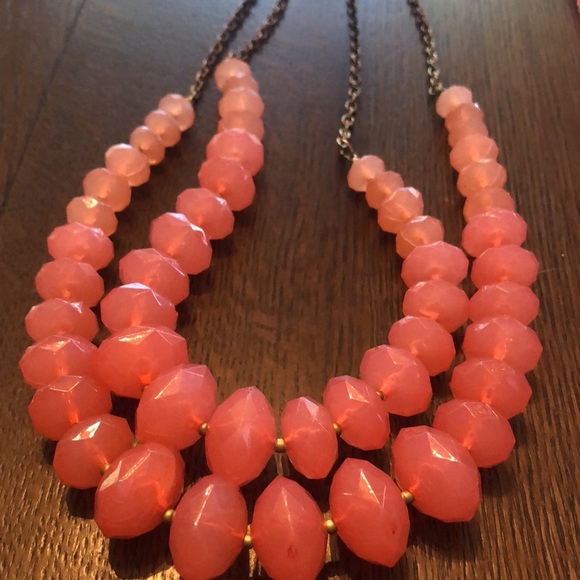 Set of 2 coral necklaces charming Charlie’s and Target - Picture 2 of 5